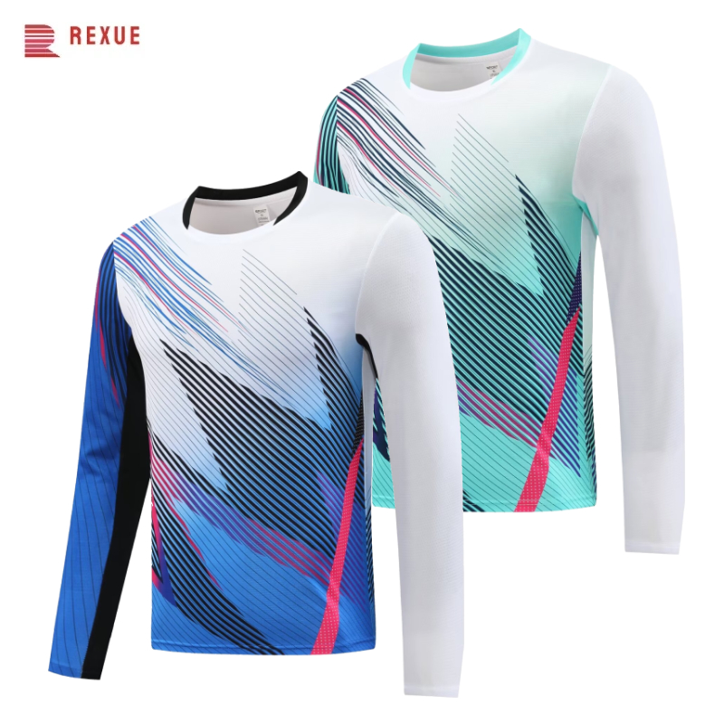 긴 소매 배드민턴 셔츠 남여 탁구 저지 V 넥 탁구 셔 - Badminton Jersey 리뷰 및 가격