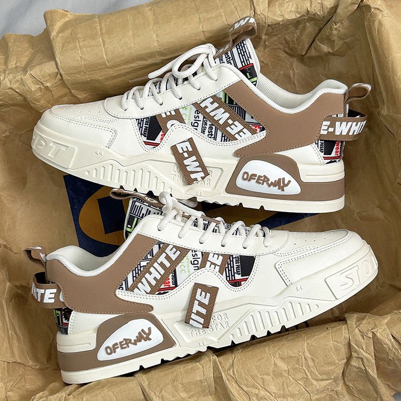 캐주얼 패션 가죽 스니커즈 새로운 스케이트 보드 남성  - Badminton Shoes Men 리뷰 및 가격